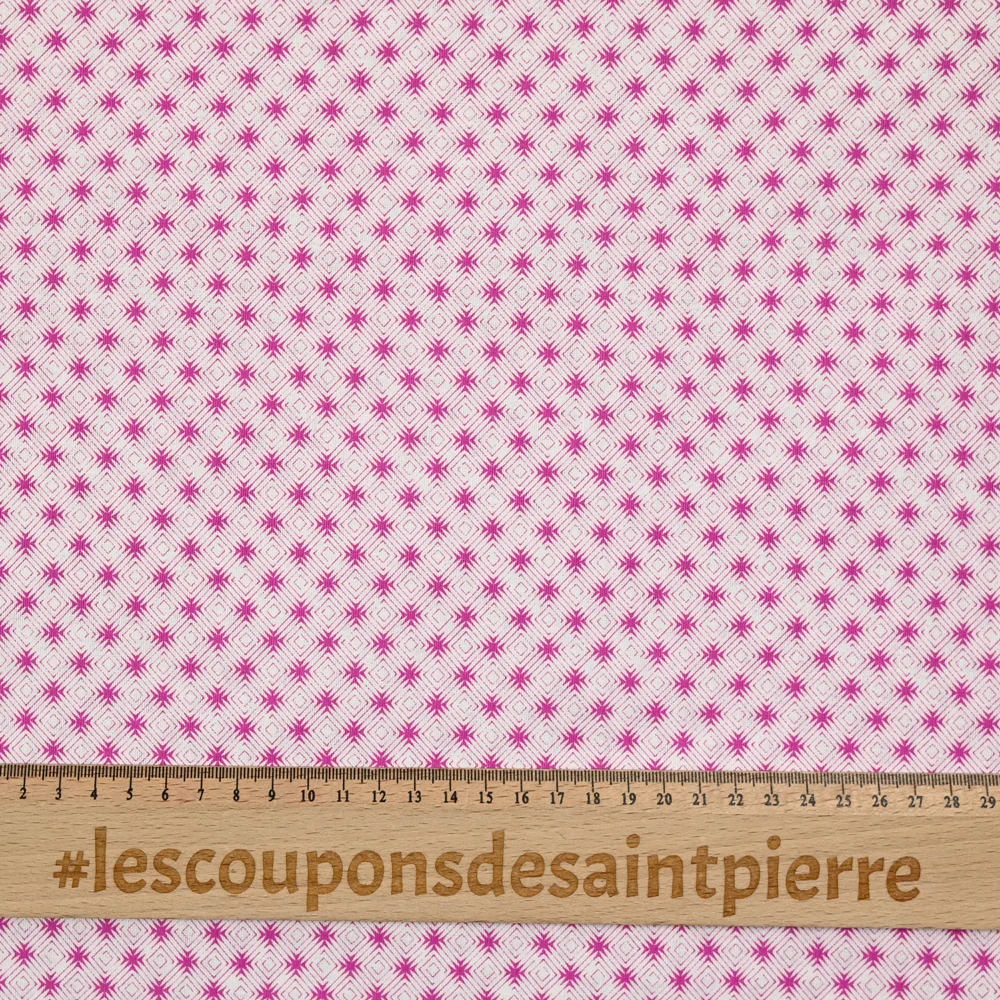 Coton imprimé labyrinthe violet - Image 3