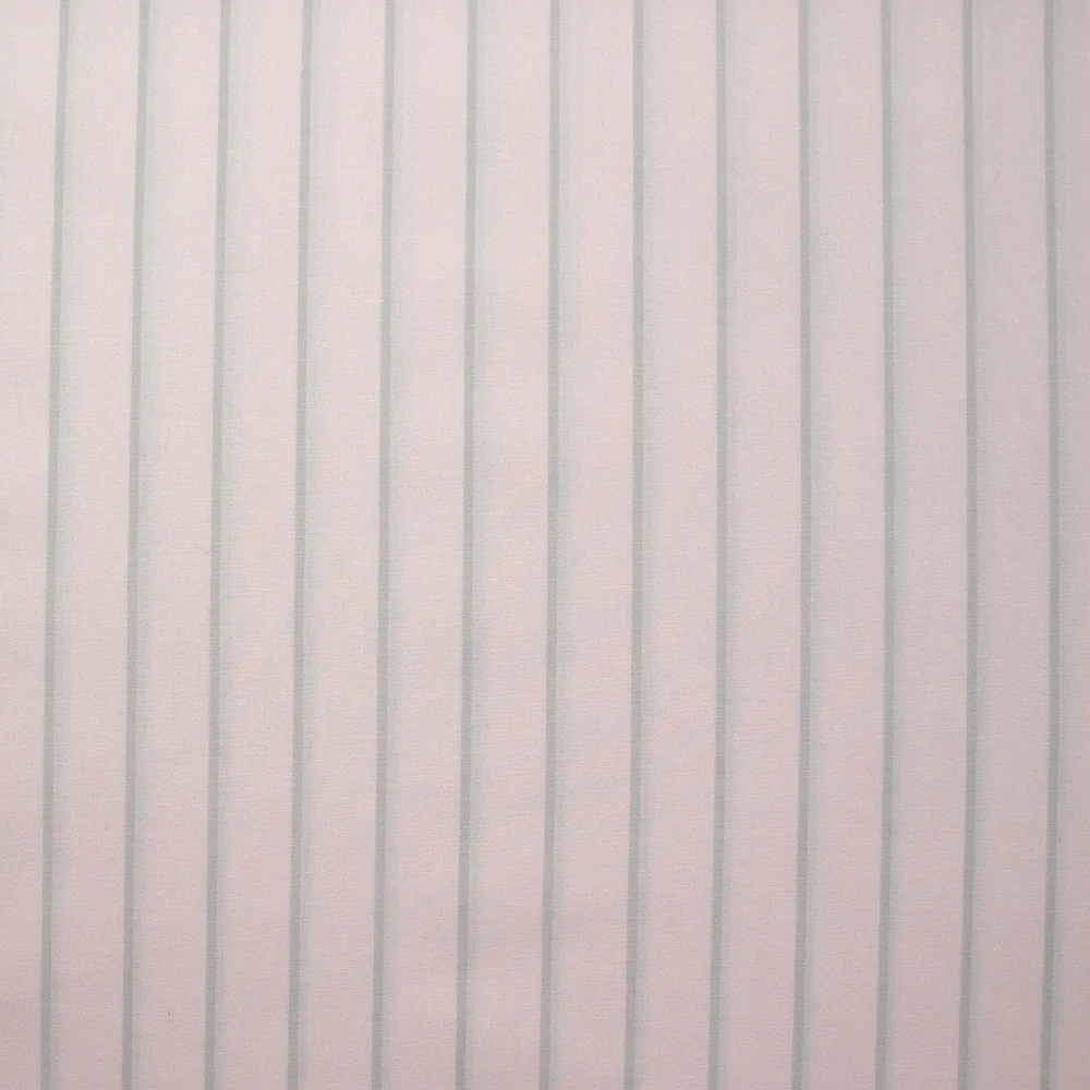 Coton imprimé rayé gris fond rose pâle - Image 3