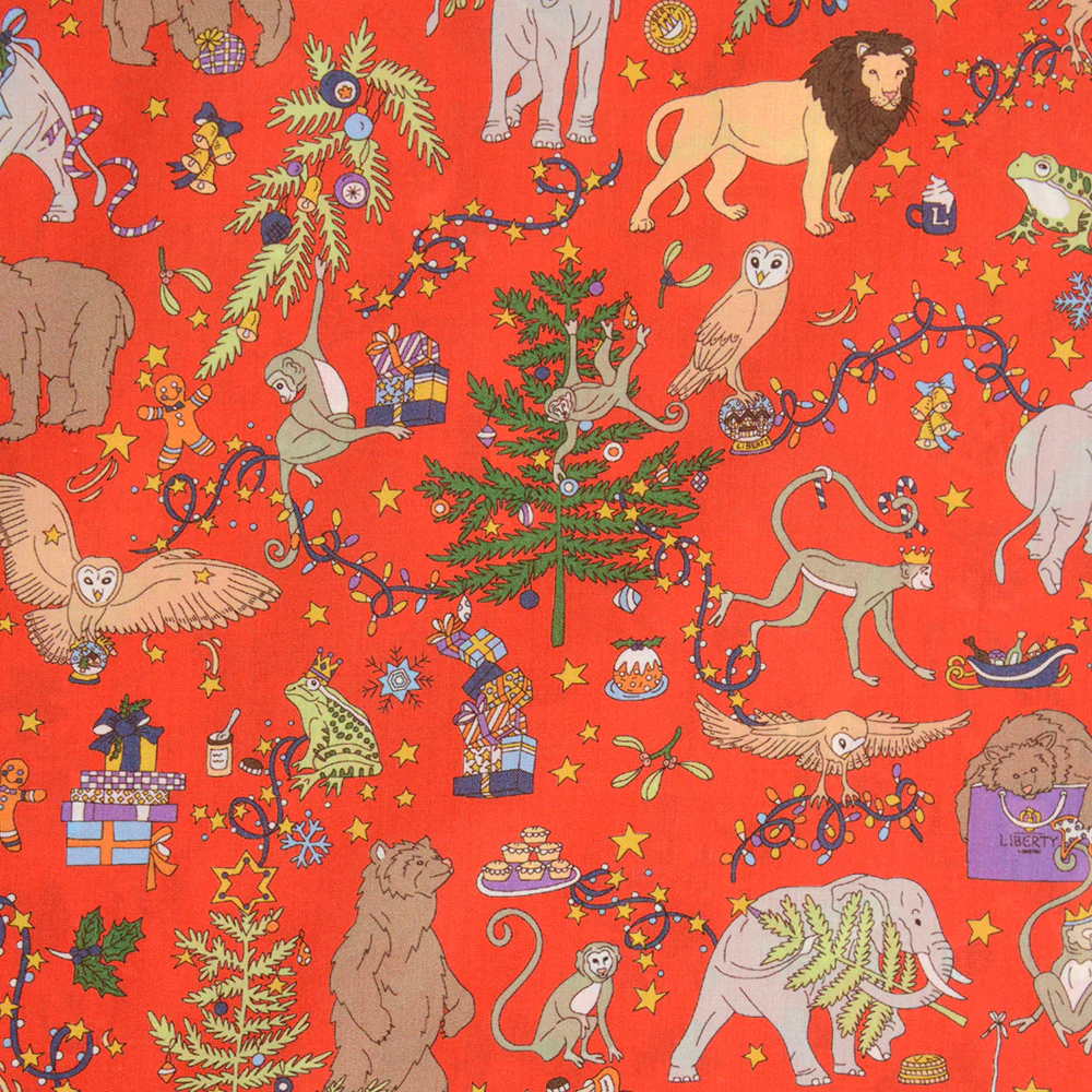 Coton liberty ® Christmas rouge au mètre - Image 4