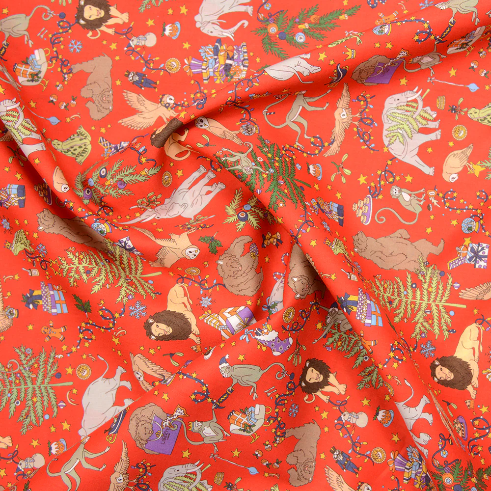 Coton liberty ® Christmas rouge au mètre - Image 5