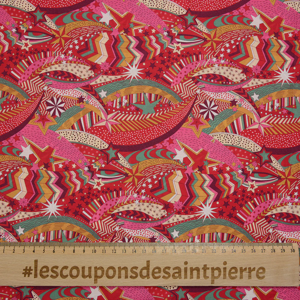 Coton liberty ® My little rouge au mètre - Image 3