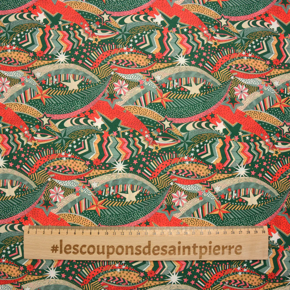 Coton liberty ® My little vert au mètre - Image 3