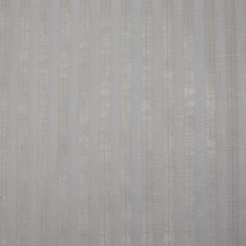 Coton lin rayé Lurex doré fond gris - Image 9