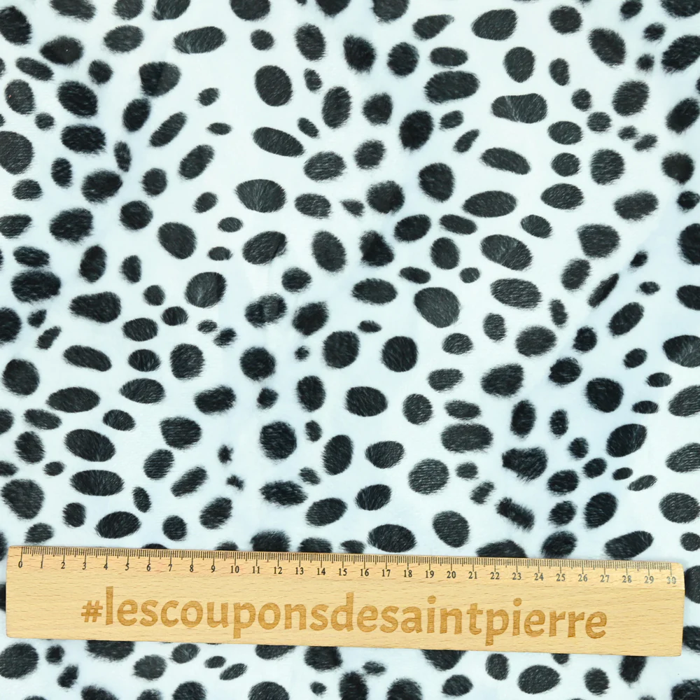 Fausse fourrure poils mi-longs dalmatien - Image 3