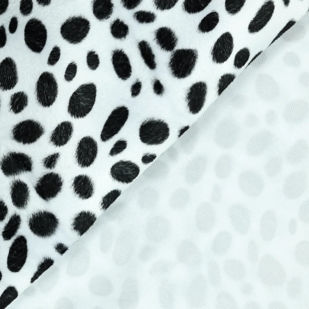 Fausse fourrure poils mi-longs dalmatien - Image 5