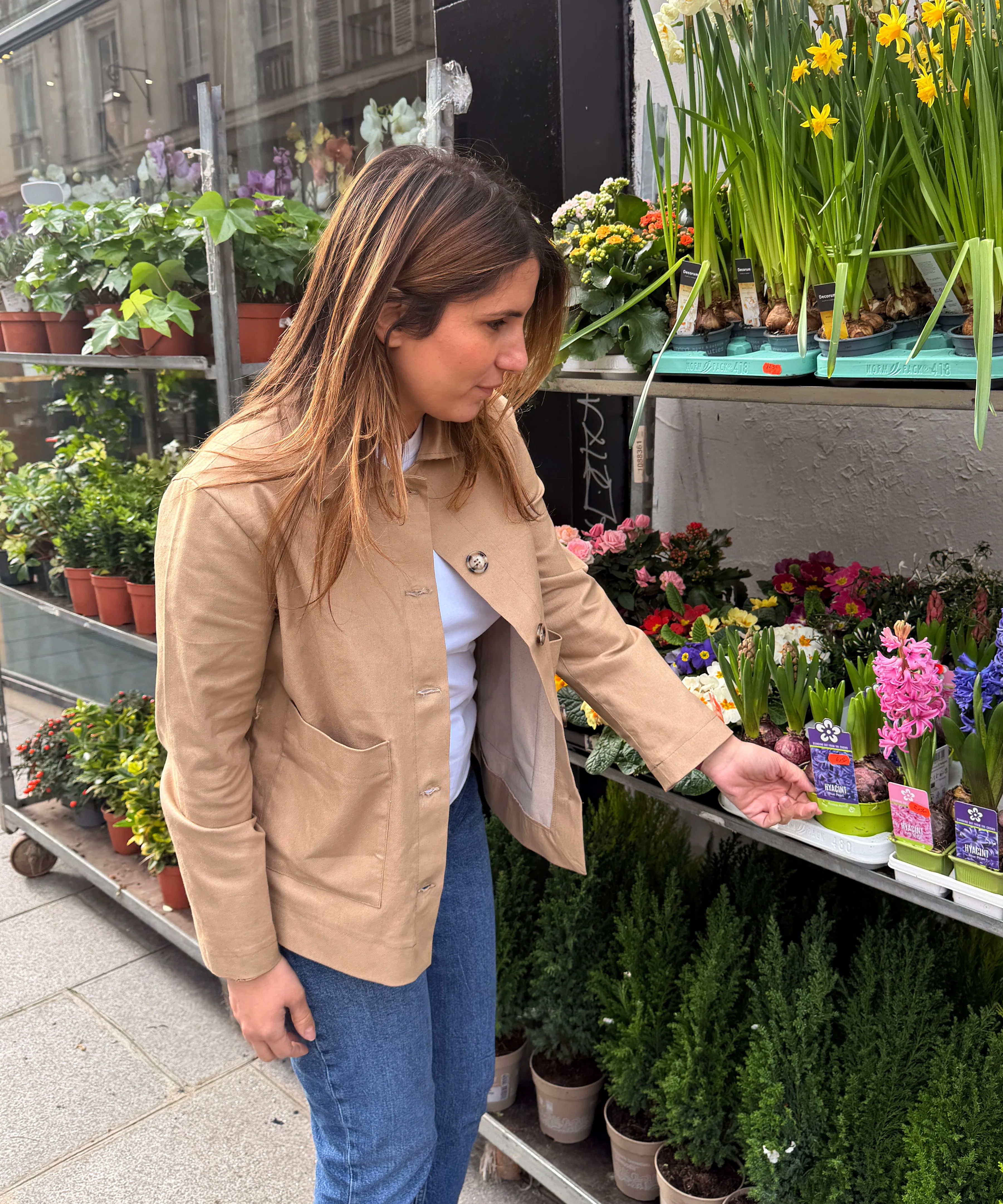 Jean's coton souple Dany camel - Image 4