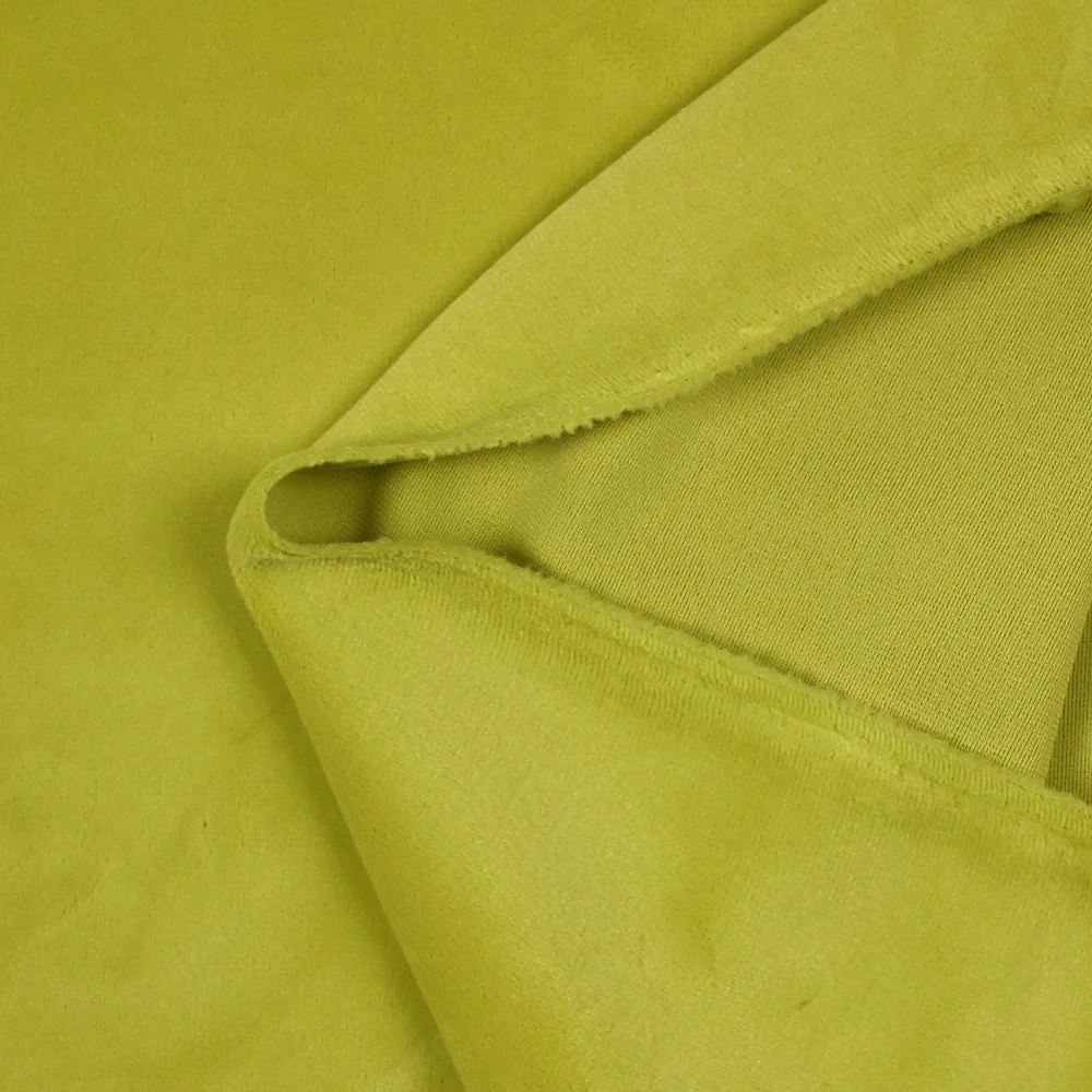 Jersey de velours tout doux vert anis - Image 4