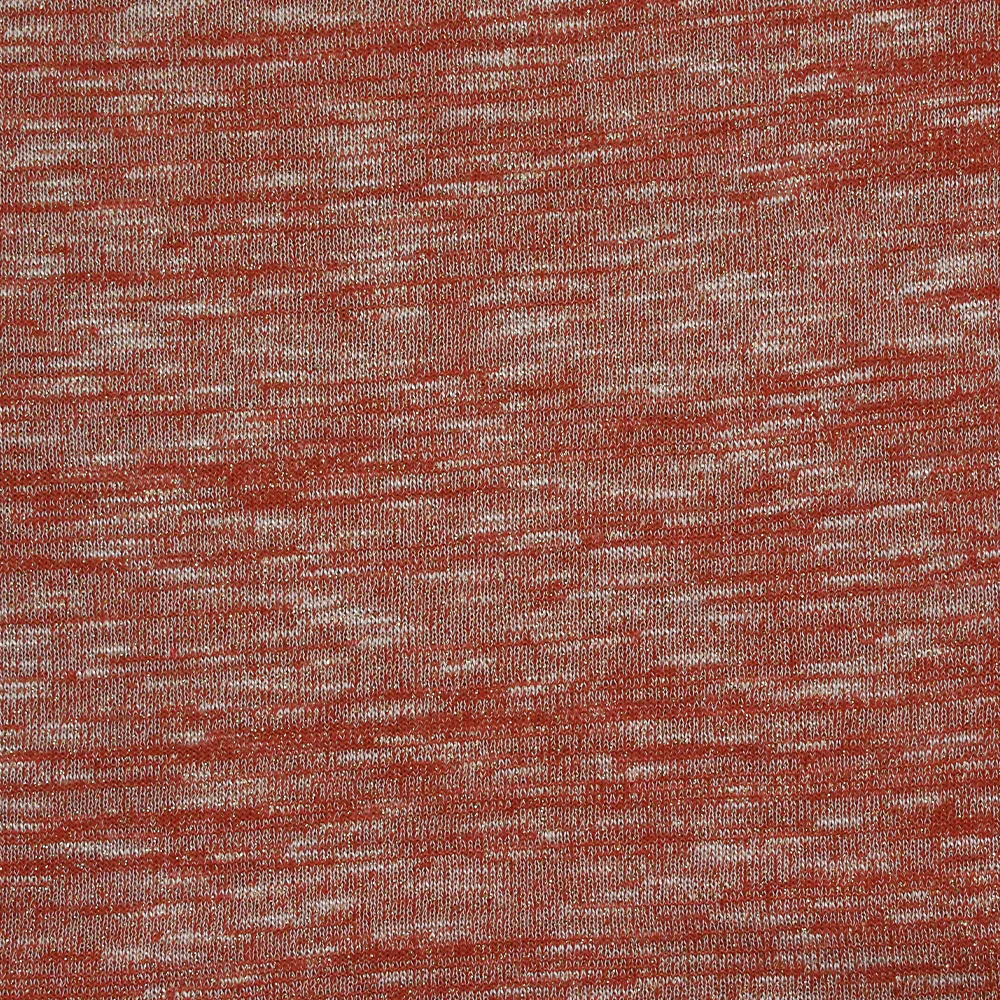 Maille chinée Elisa lurex doré fond brique - Image 3