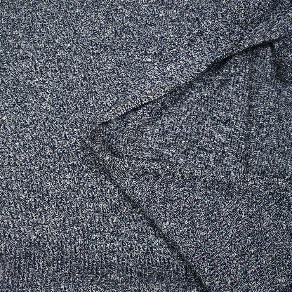 Maille de polyester chinée et mouchetée bleu marine - Image 3