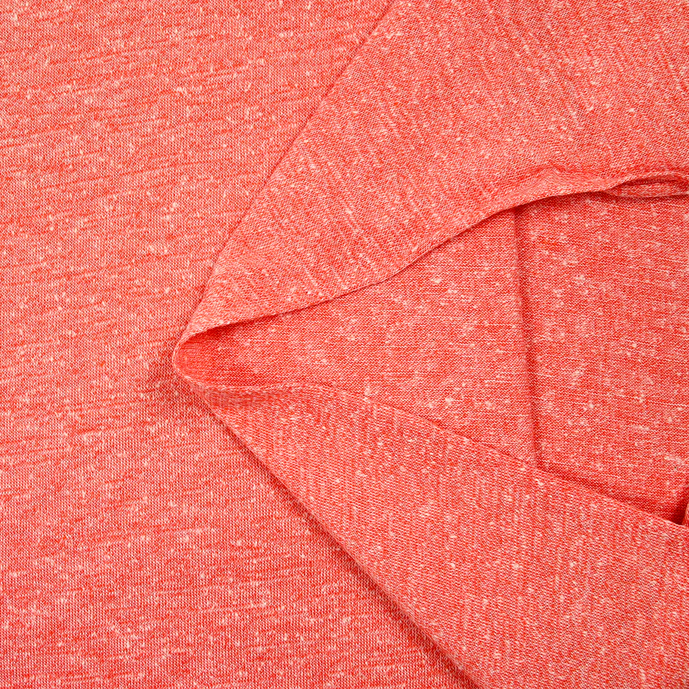 Maille de polyester chinée et mouchetée corail - Image 3