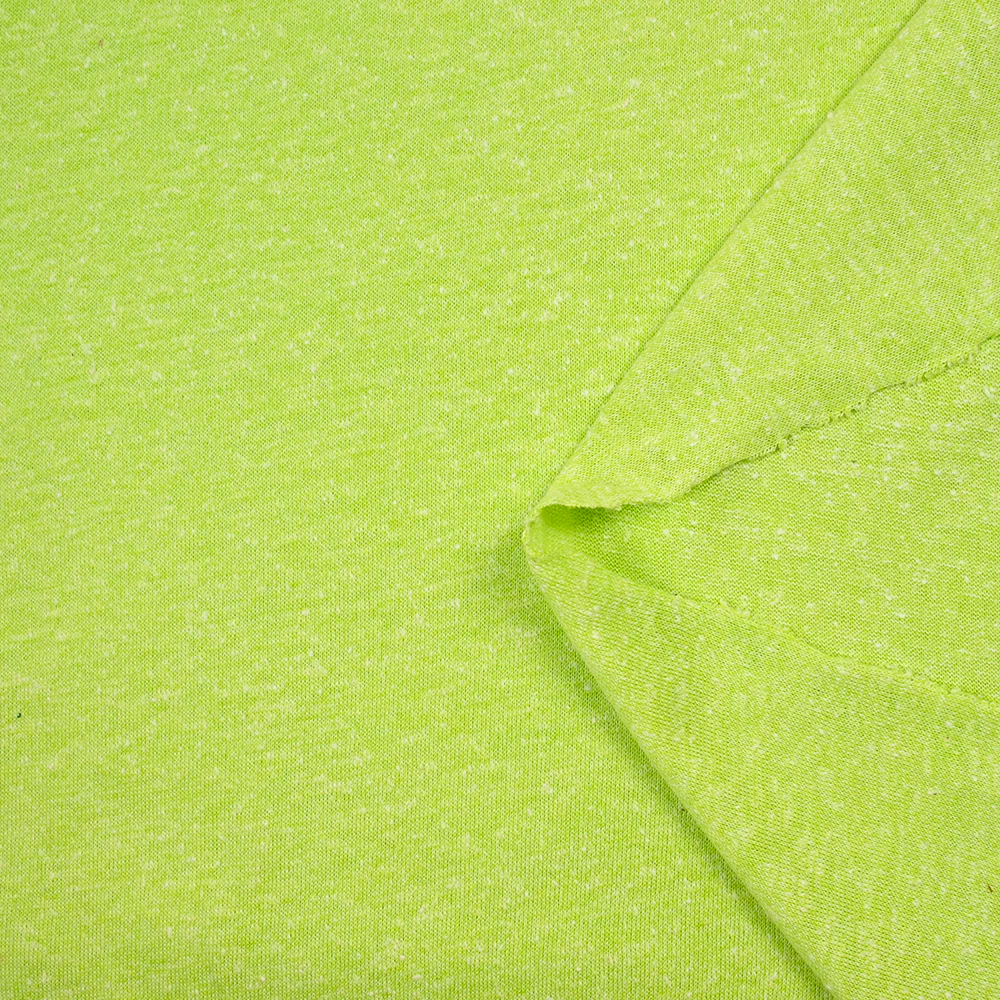 Maille de polyester chinée et mouchetée vert chartreuse - Image 3