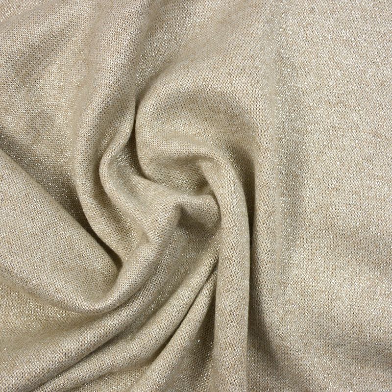 Maille Iris lurex fond beige - Image 3