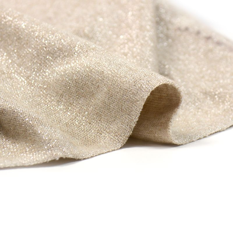 Maille Iris lurex fond beige - Image 5