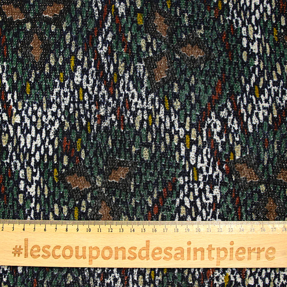 Maille polyester imprimée losange à pois lurex - Image 3
