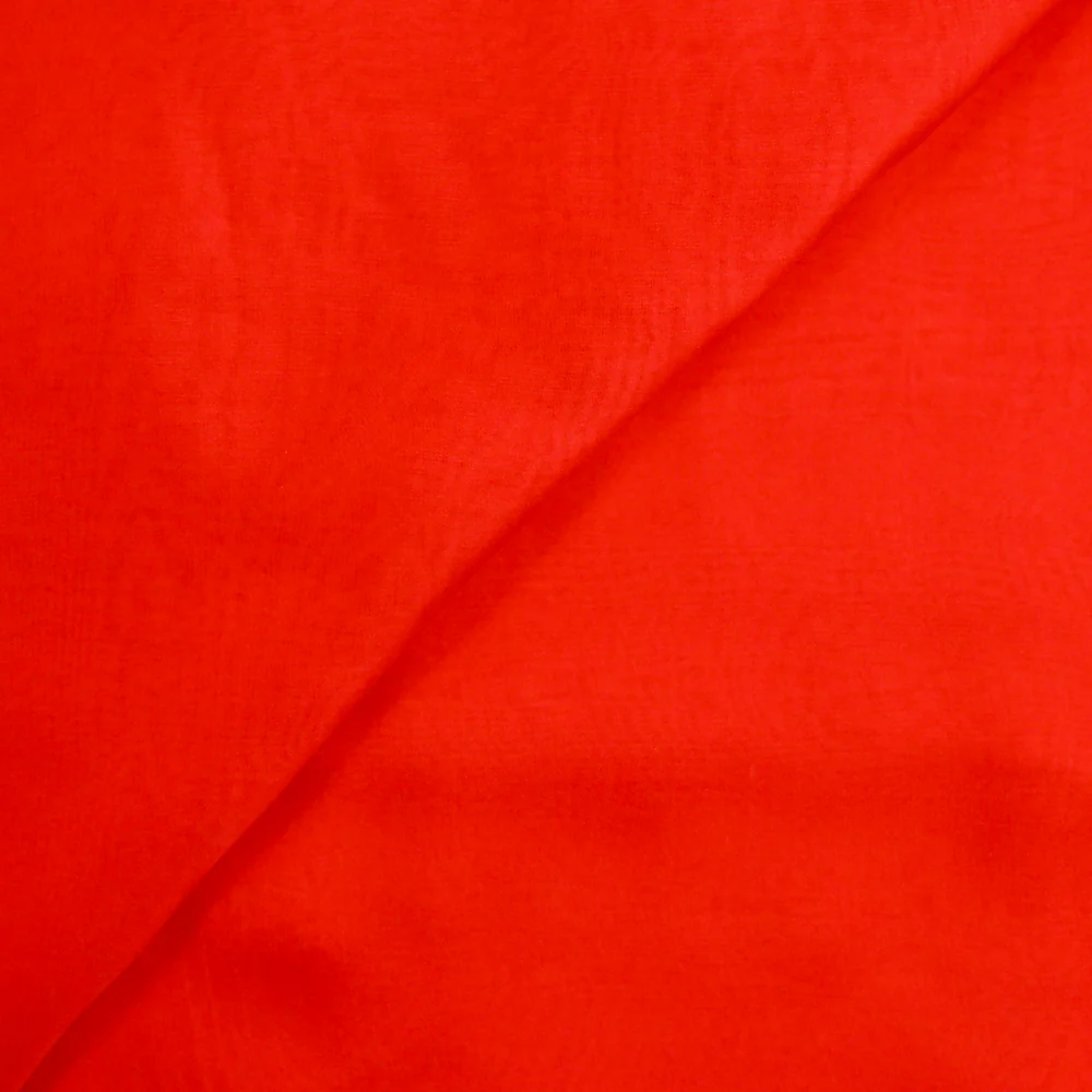 Mousseline 100% soie rouge - Image 3