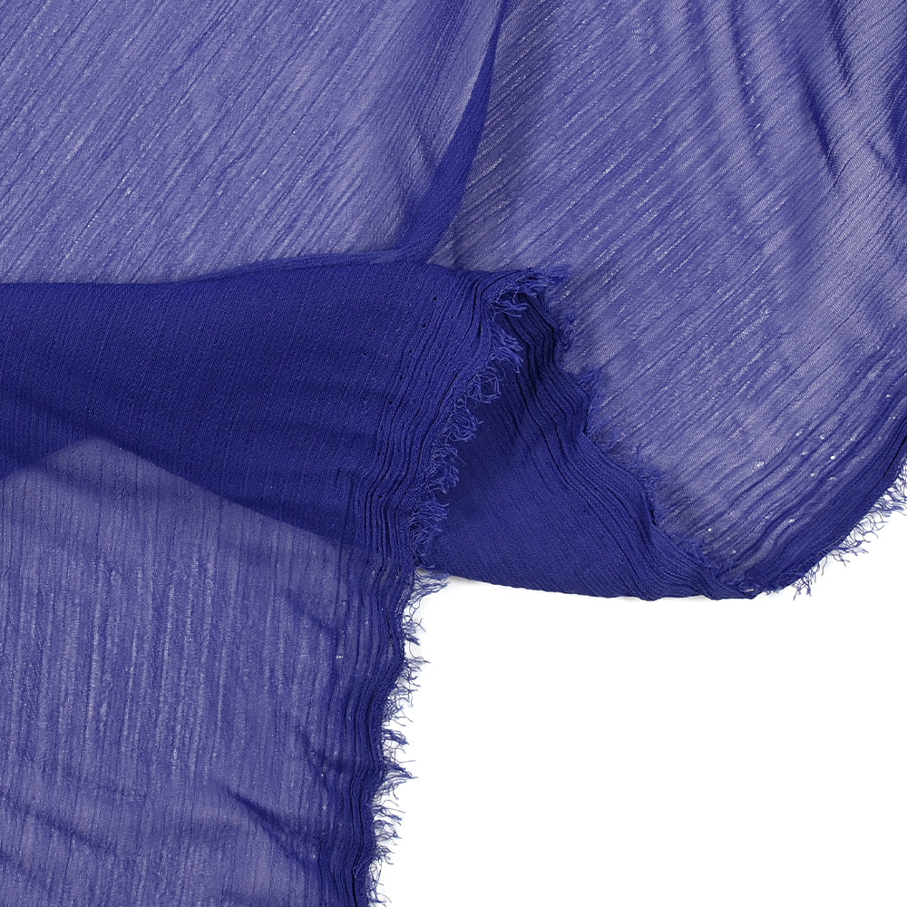 Mousseline crinkle bleu roi - Image 5