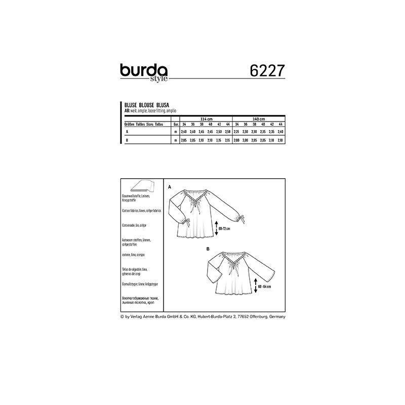 Patron Burda n°6227: Blouse - Image 6