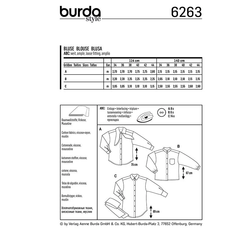 Patron Burda n°6263 Blouse - Image 9