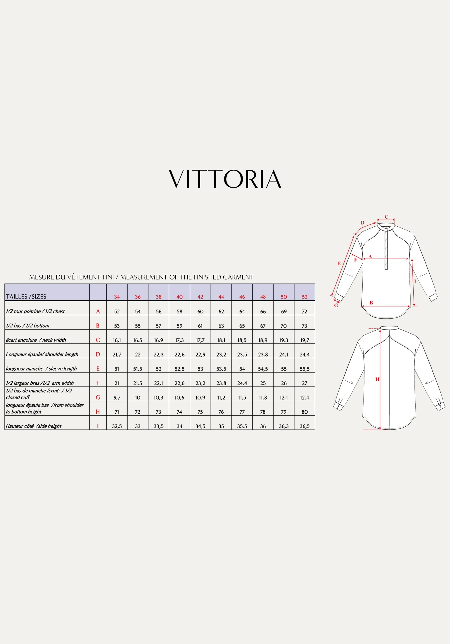 Patron de couture chemise VITTORIA - Image 21