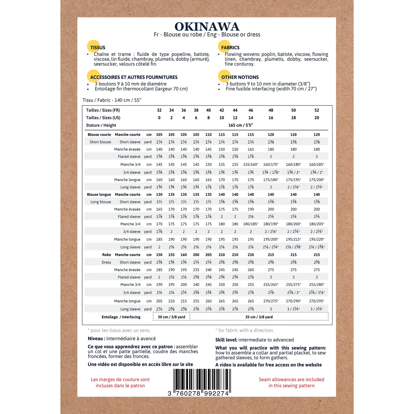Patron de Couture Femme OKINAWA blouse et robe - Image 19