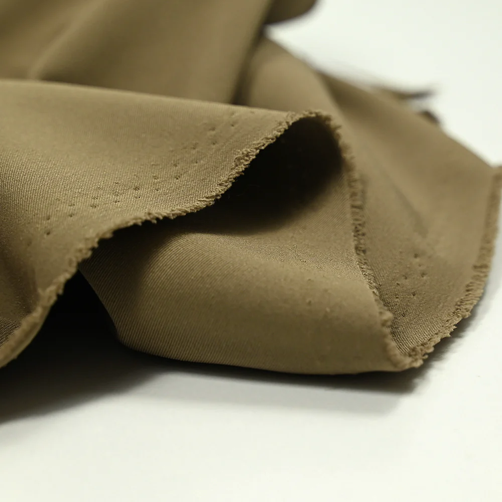 Sergé fin de polyester taupe - Image 4