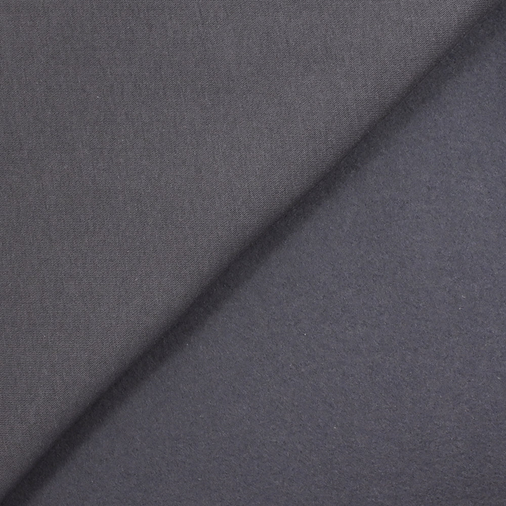 Tissu sweat minkee épais gris foncé - Image 3