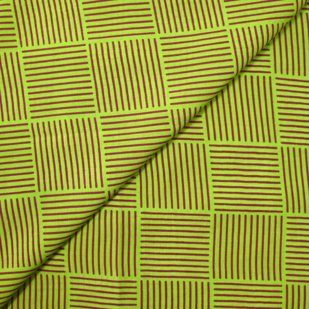 Viscose imprimée fantasme néon violet et vert - Image 4